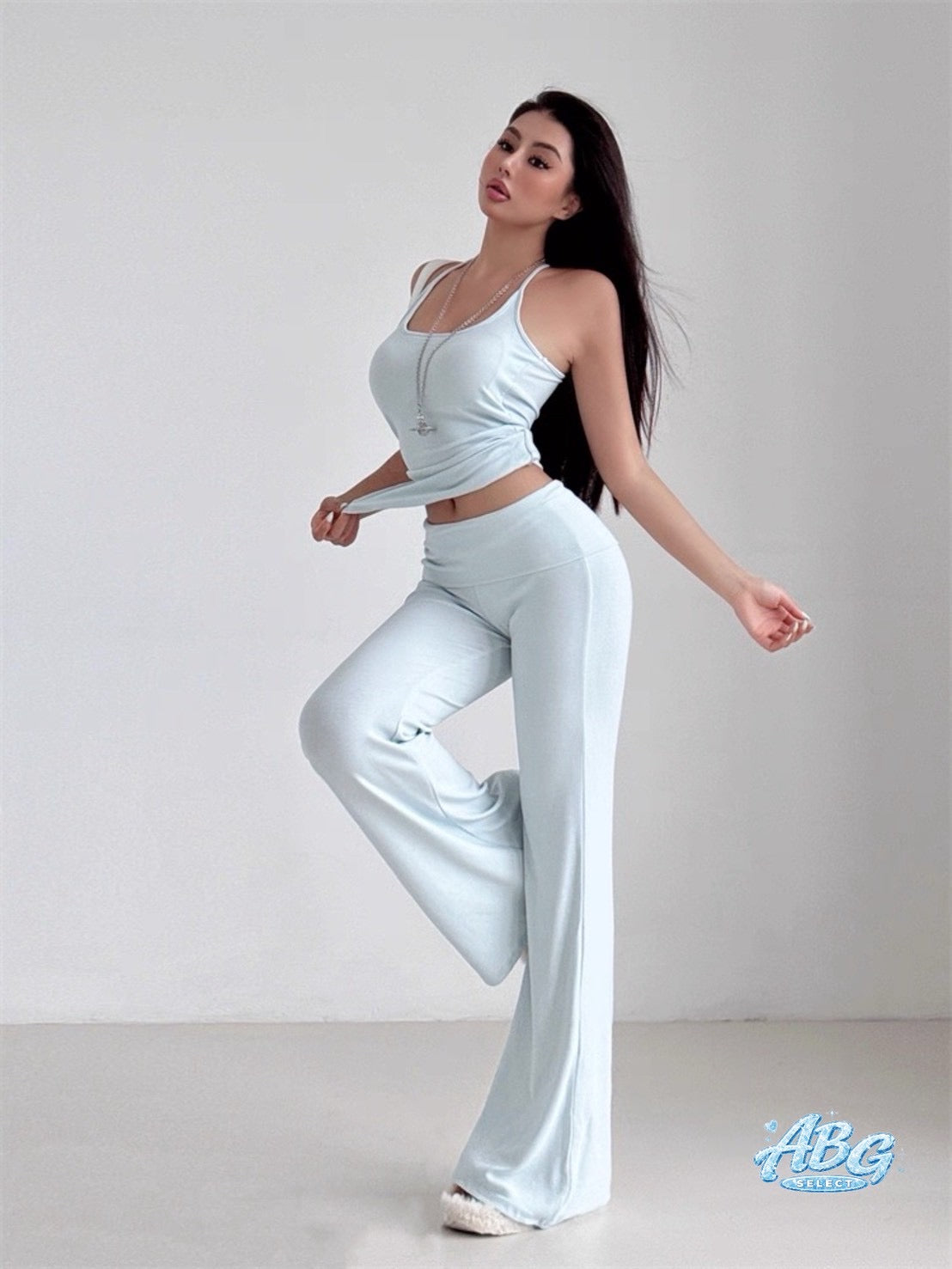 Curve flare set ☆ 工字背心兩件套