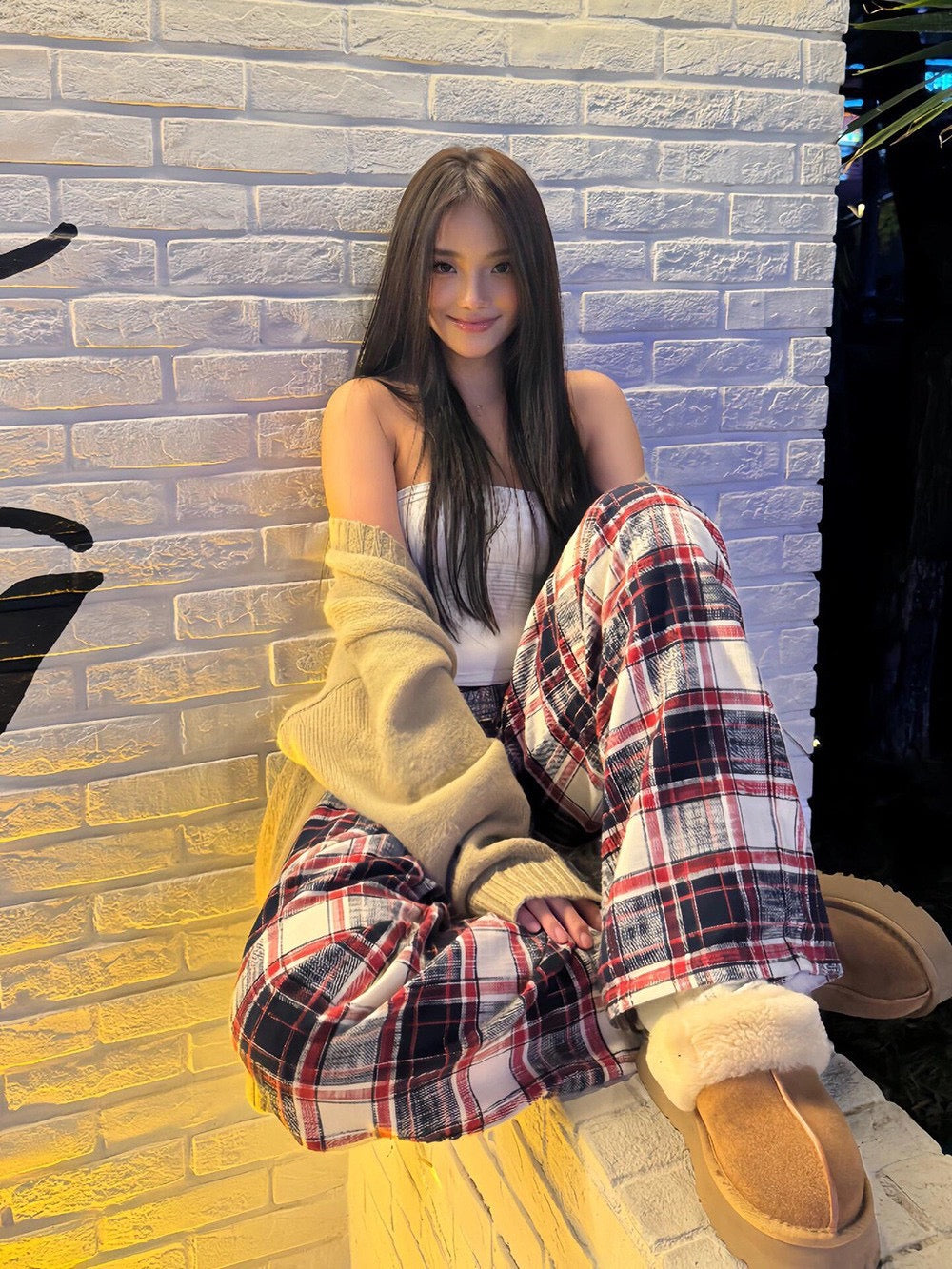 Soft plaid lounge pants ☆ 慵懶辣妹格子褲