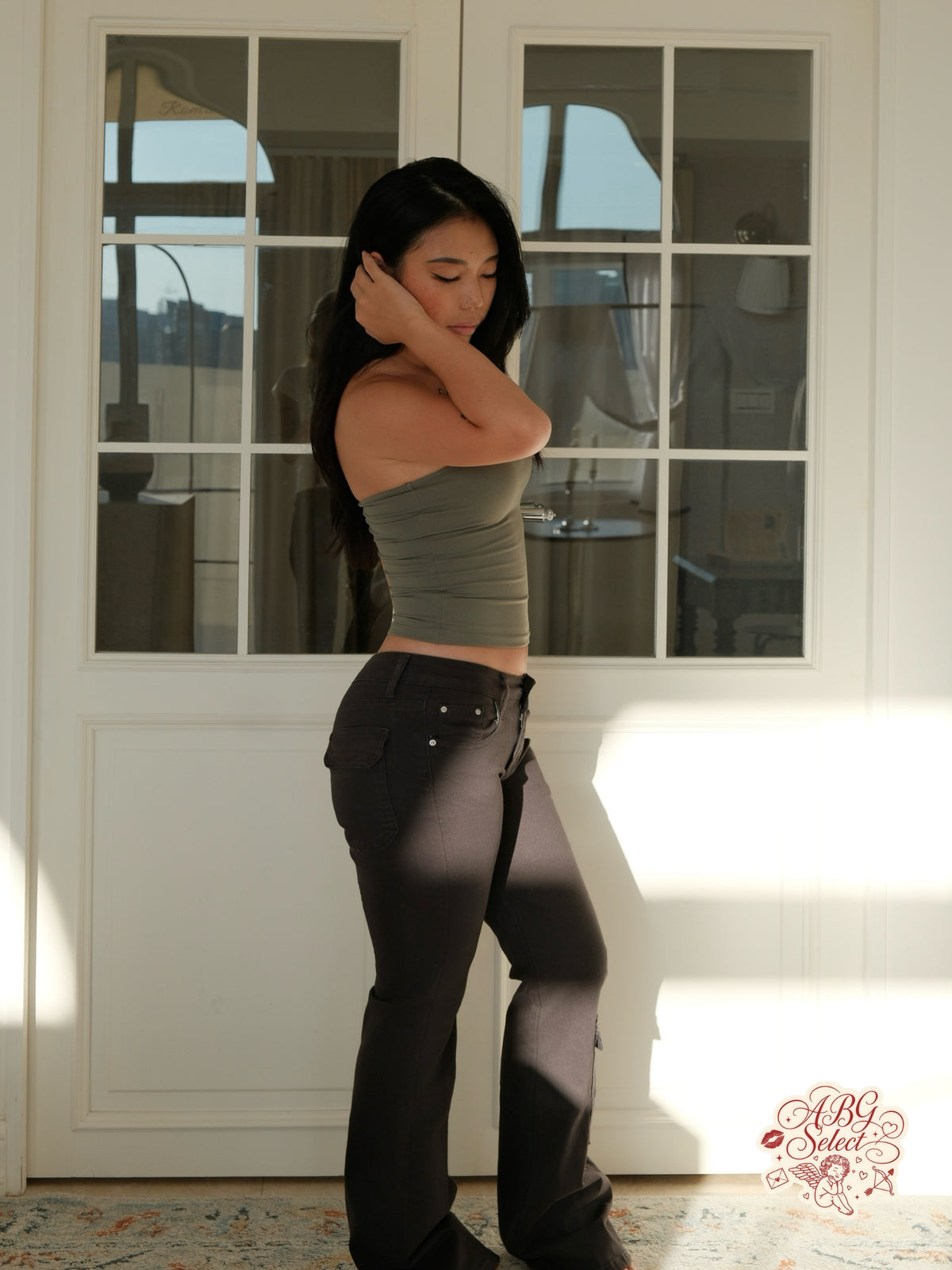 Low Rise Muddy Pants ☆ 霧泥灰低腰褲