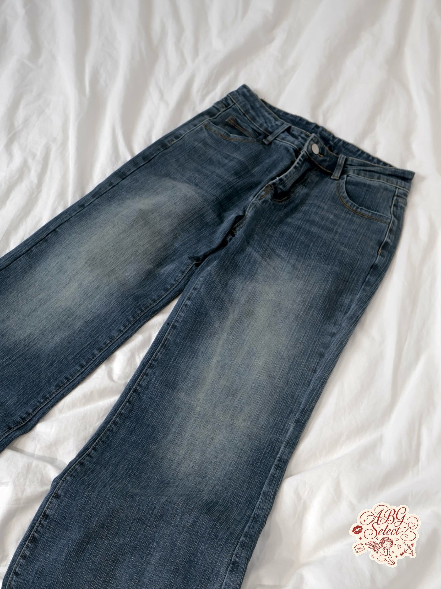 Vintage slub flare jeans ☆ 復古紋牛仔喇叭褲
