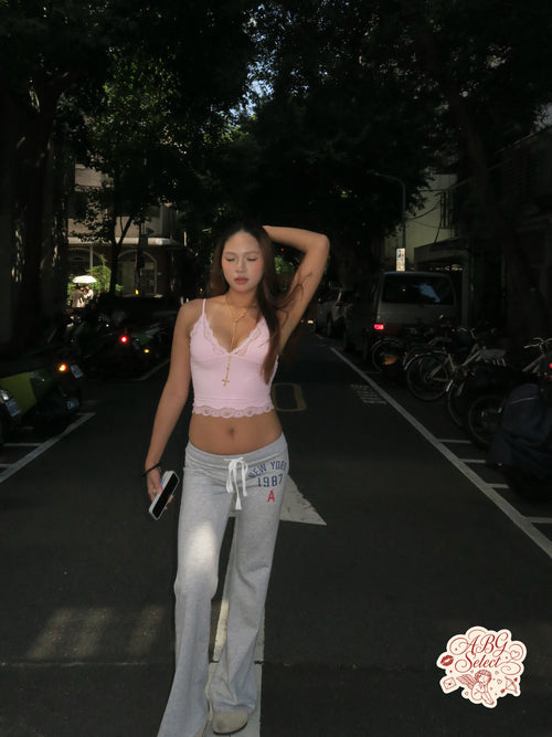 00’s Varsity flare pants ☆ 美式校園喇叭褲